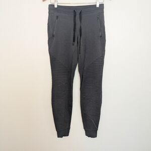 ALO Yoga Slate Grey Ribbed-Knee Joggers